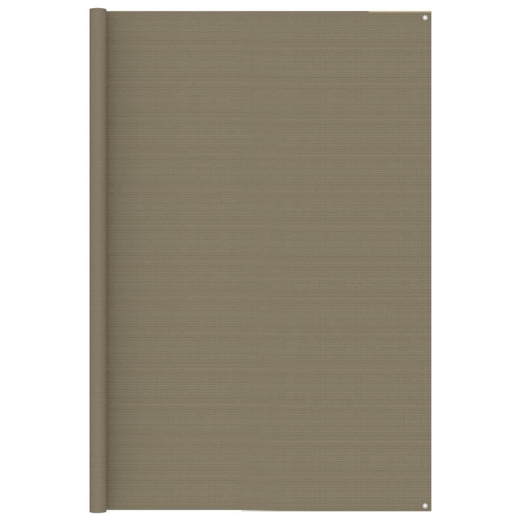 VidaXL Tappeto Da Tenda 250x400 Cm Beige, In Polietilene, Con Occhielli, Traspirante E Tagliabile - 5