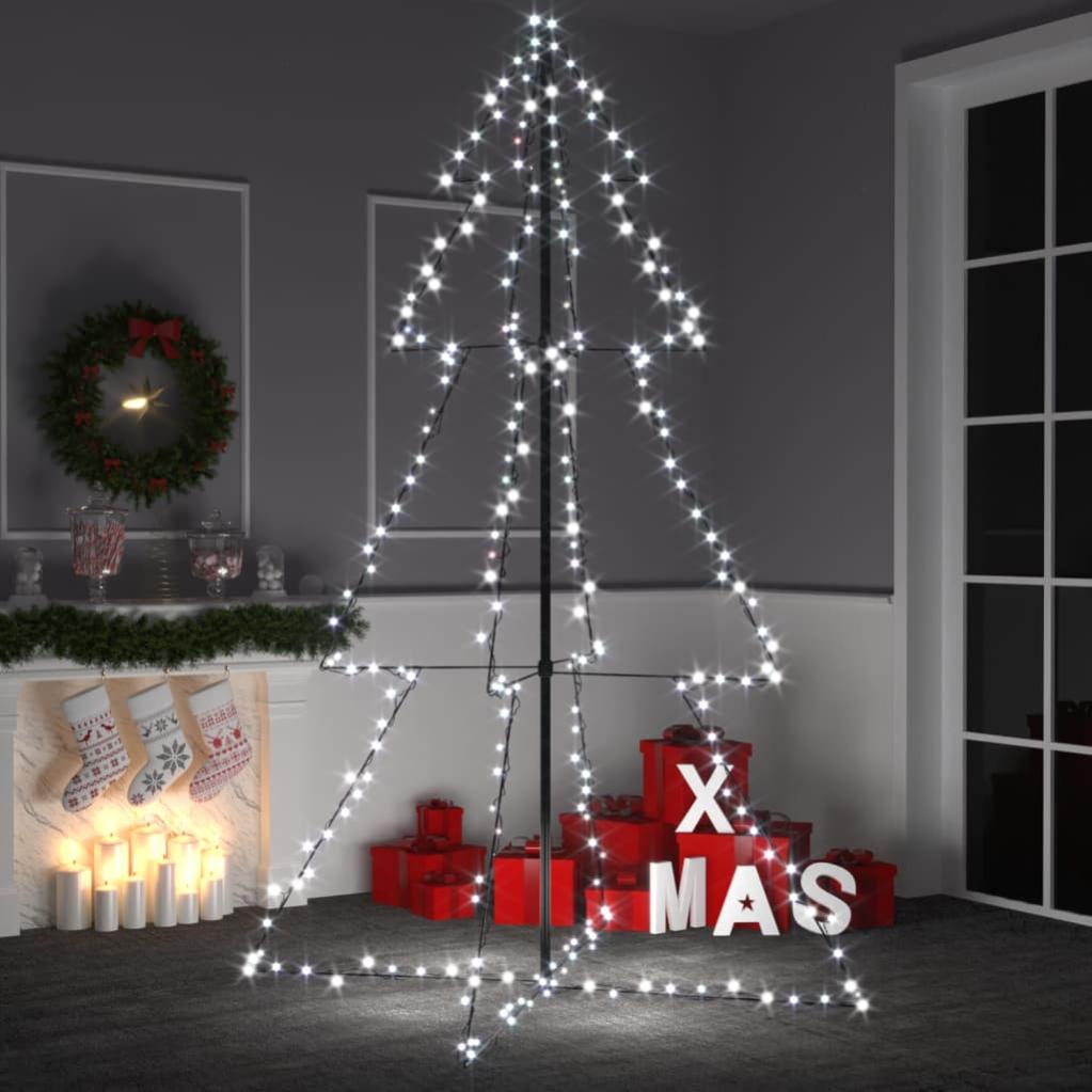 Albero di Natale Faggio con LED luminosi a luce calda decorazione natalizia / Nero / 150 cm