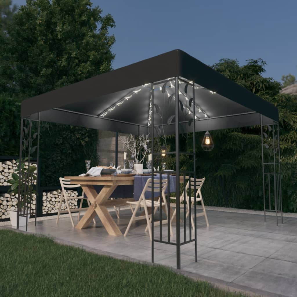 Maison Exclusive - Tonnelle avec guirlande lumineuse à LED 3x3 m