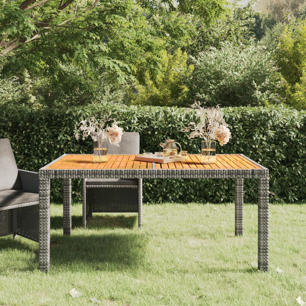 Maison Exclusive Table De Jardin 150x90x75 Cm Résine Tressée Bois D ...