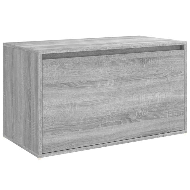 Banco recibidor 80x40x45 cm madera de ingeniería Sonoma gris