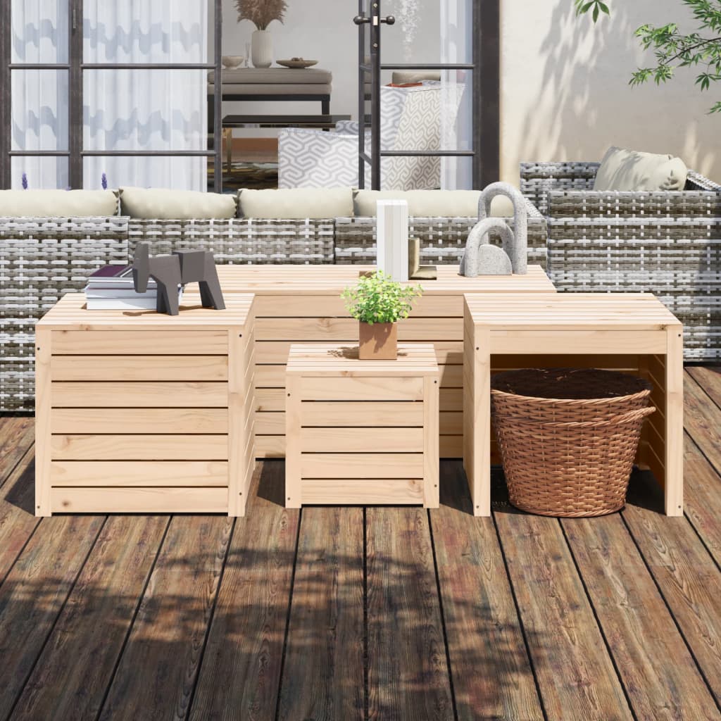 Maison Exclusive Ensemble de boîtes de jardin 4 pcs bois de pin