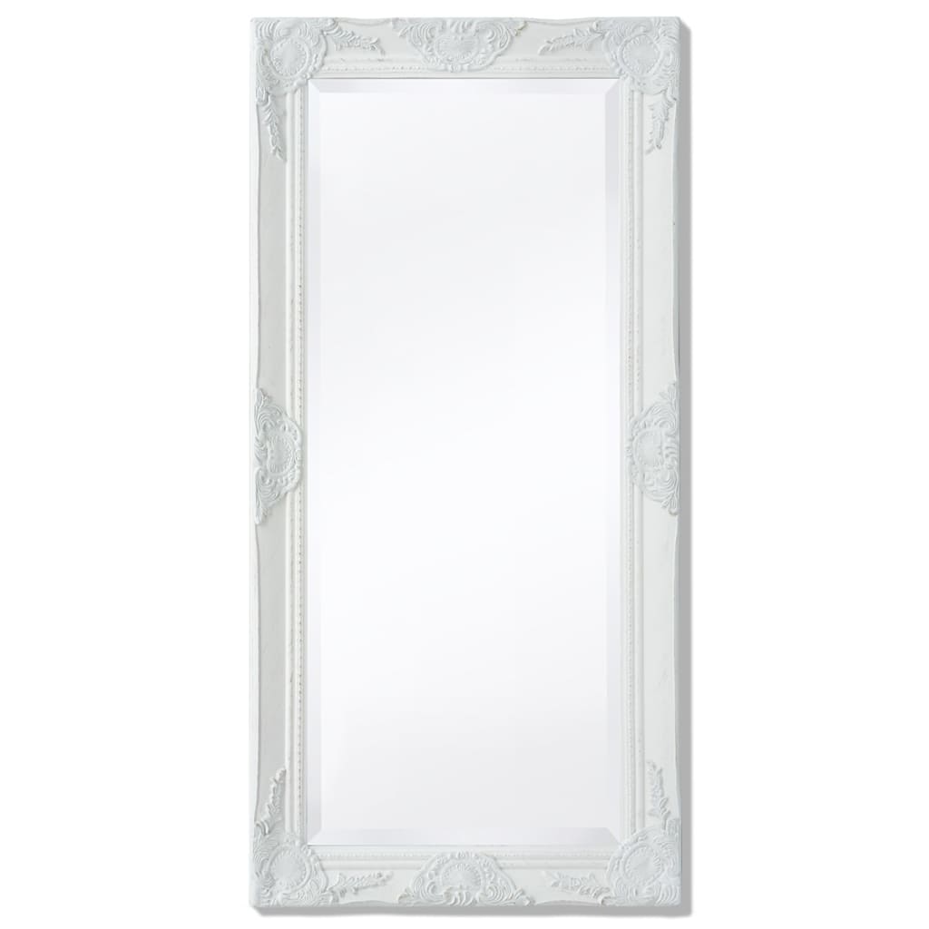 Maison Exclusive - Specchio da Parete Stile Barocco 100x50 cm Bianco