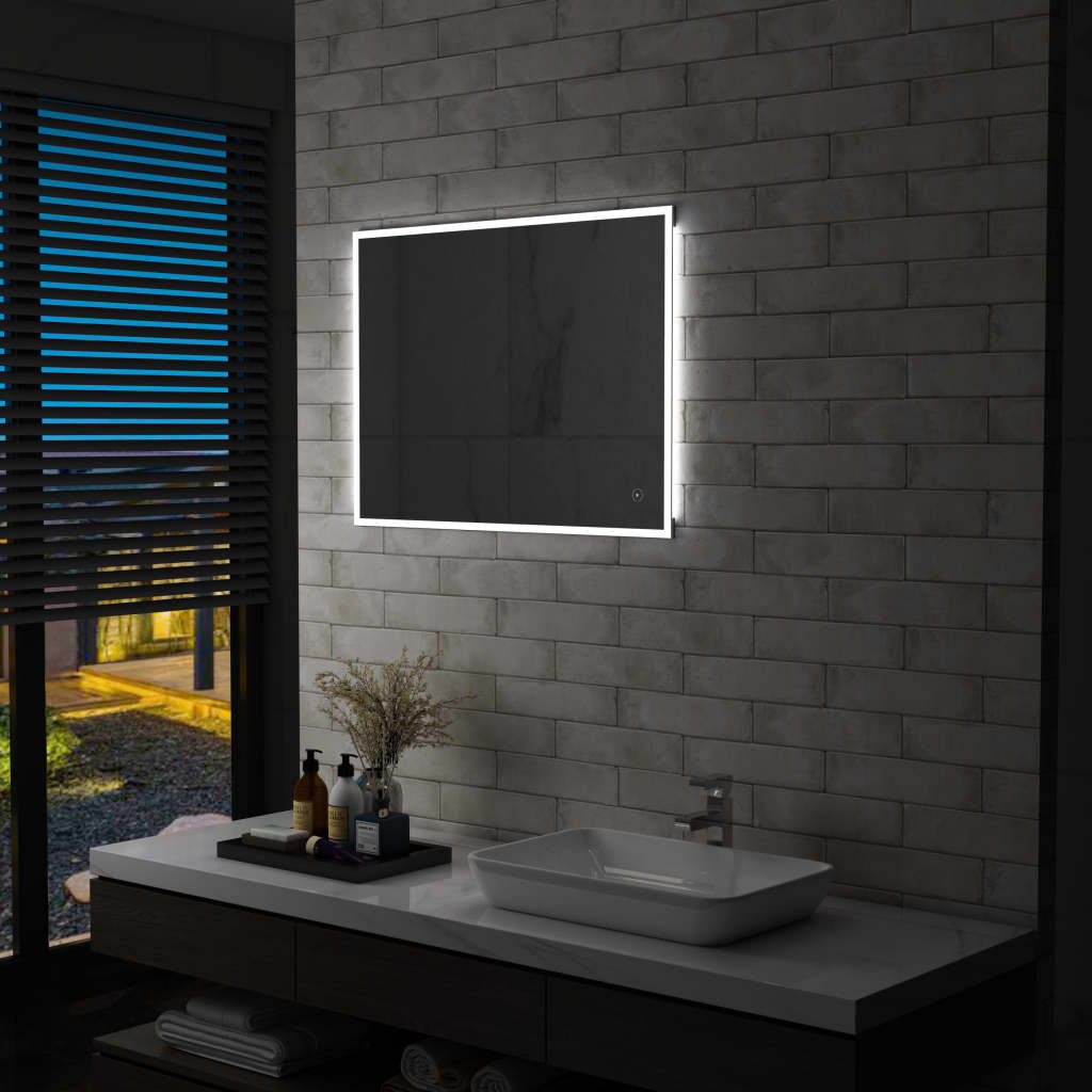 Espejo de pared de baño con LED 60x80 cm