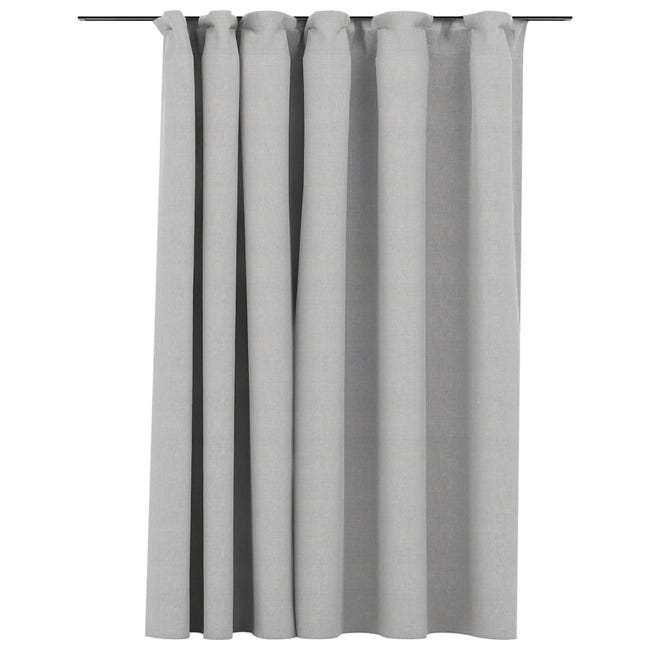 Maison Exclusive Cortinas opacas con ganchos 2 piezas gris 140x245 cm