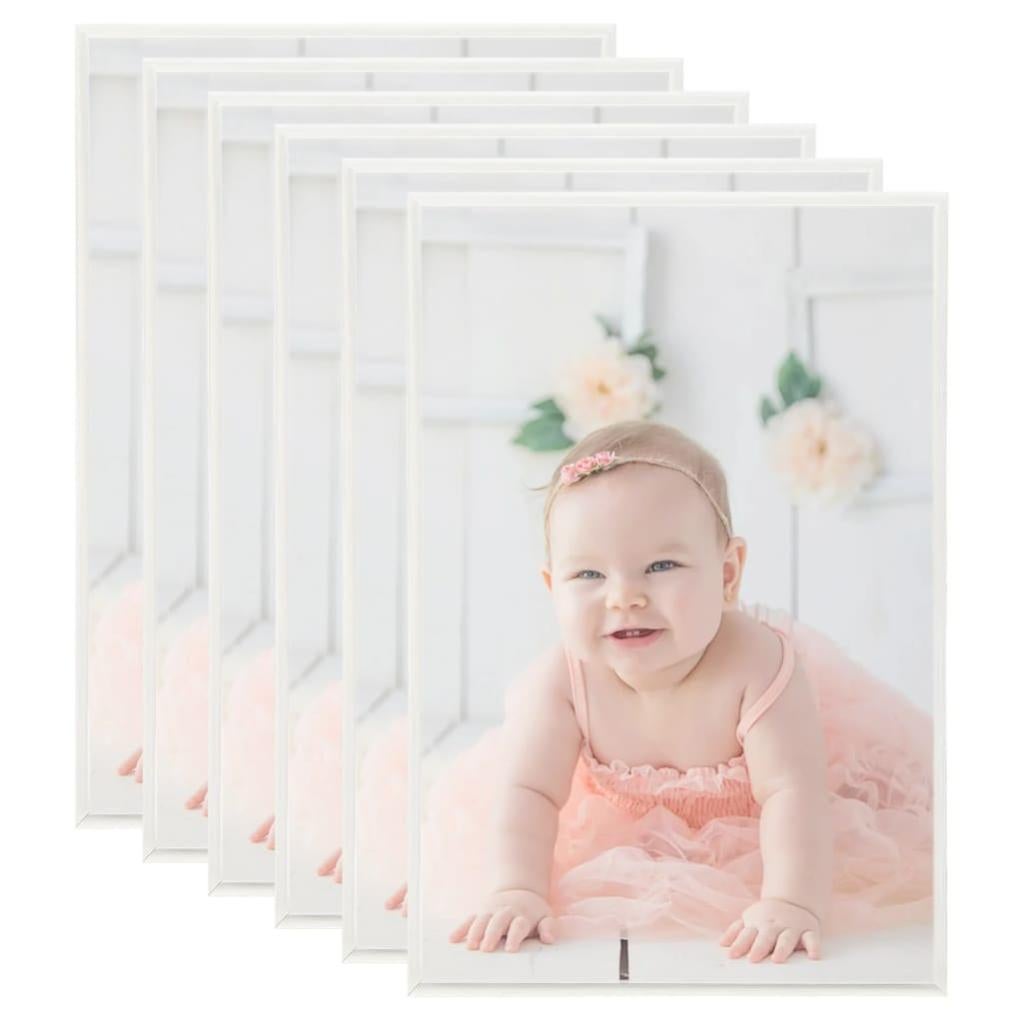 Frametory 5x7 Trifold Cornice Per Foto Con Cerniera Tre Cornici Pieghevoli Cornice Di Vetro Da Tavolo Verticale Bianco 5x7 Triplo~p113284115