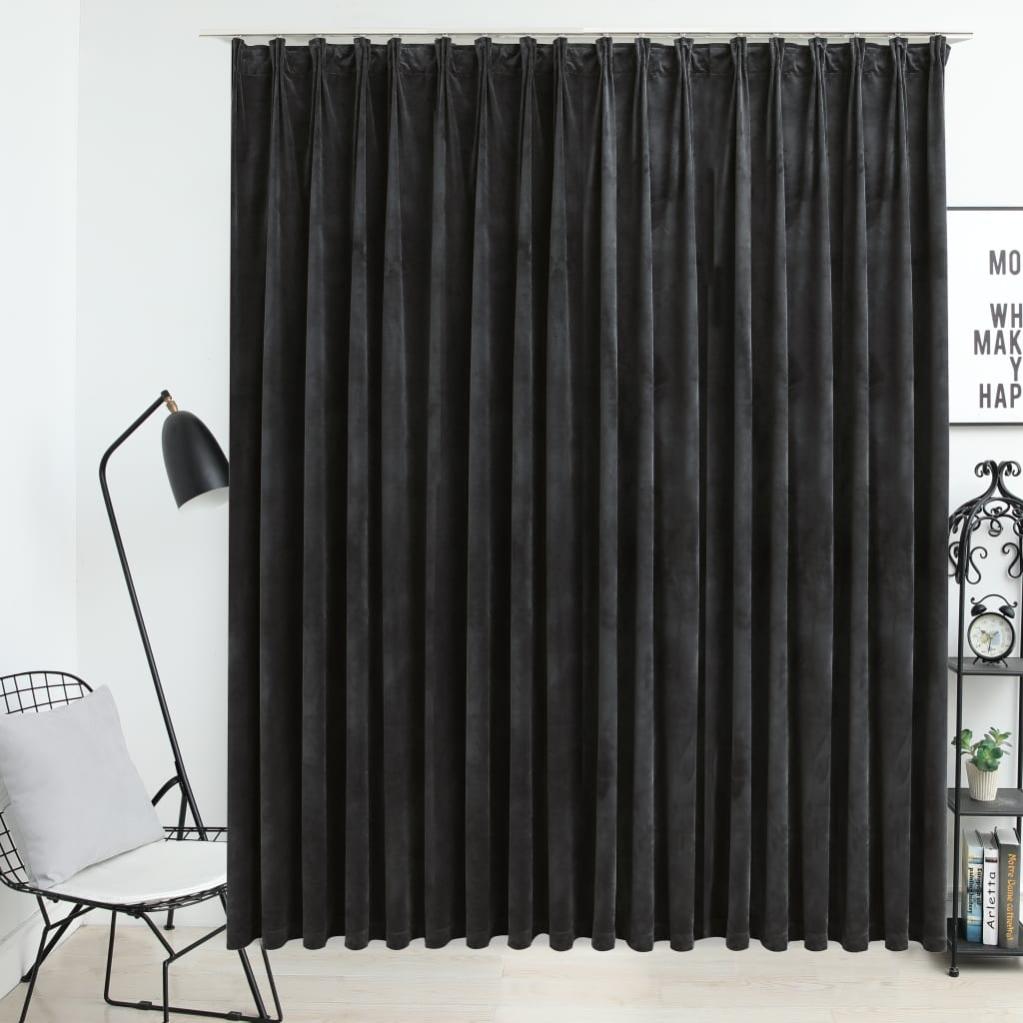 BEAUTEX Tenda Oscurante In Velluto Con Occhielli – 300x245 Cm, Nero, Morbida E Opaca, Protezione Dalla Luce, Per Soggiorno E Camera Da Letto
