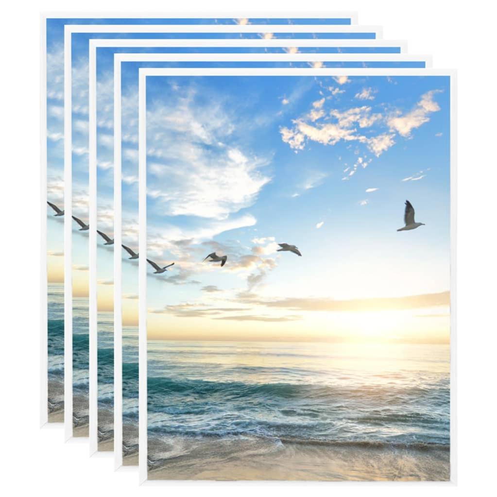 Cornice A3 Bianca In Legno E Plastica Infrangibile – 45x32,5 Cm, Per Foto E Poster, Orizzontale/verticale