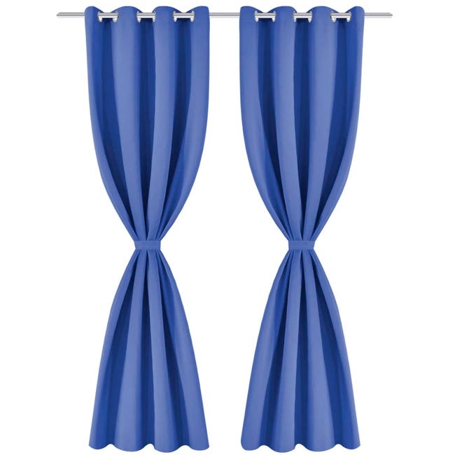 Maison Exclusive Cortinas opacas 2 piezas con ojales de metal 135x245cm  azul