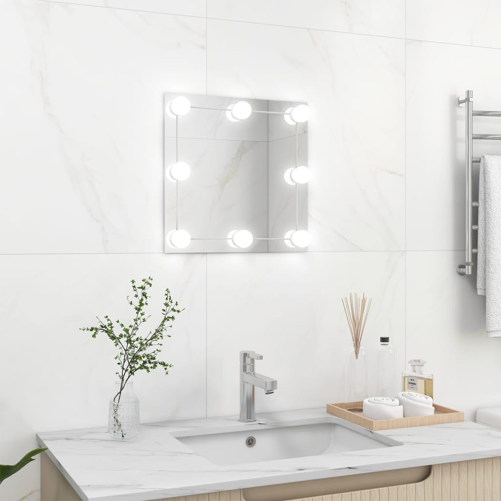 Maison Exclusive - Specchio da Parete Quadrato con Luci LED in Vetro