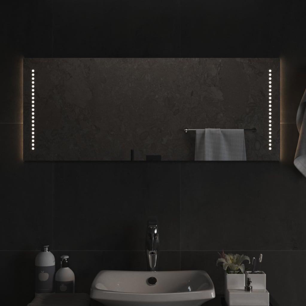 Emuca - Specchio da Bagno con Illuminazione LED Frontale, Specchio da Parete Rettangolare con Luce Frontale Diretta Integrata, 60x70cm, A+, 6W, IP44, 4000K
