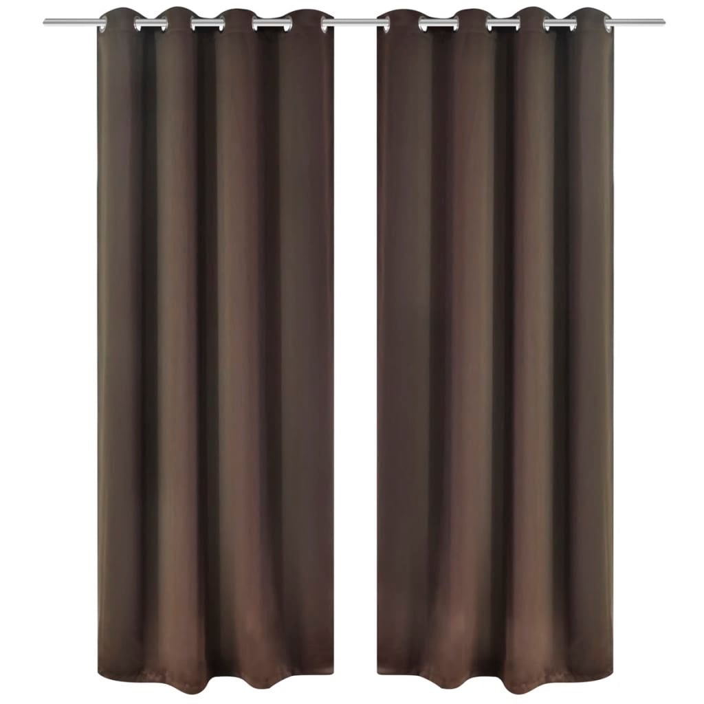 Maison Exclusive Cortinas opacas 2 piezas con ojales de metal 135x175cm  turquesa