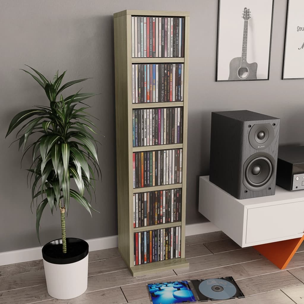 Maison Exclusive Estantería para CDs madera contrachapada color