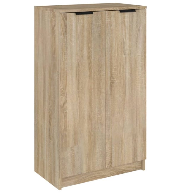 Maison Exclusive Mueble zapatero madera contrachapada roble ahumado  63x24x81 cm