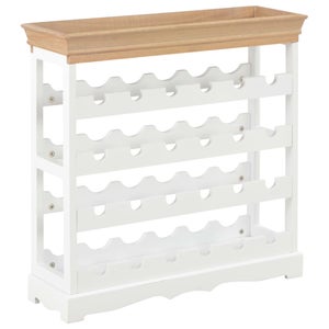 Mobiletto portabottiglie bianco in legno con top shabby 79x85x37 codice  SW-AY5008