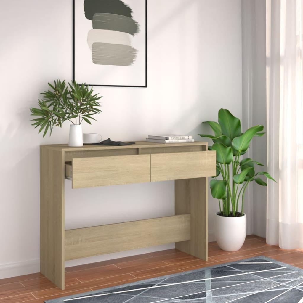 Maison Exclusive - Tavolo Consolle Rovere Sonoma 100x35x76,5 cm in ...