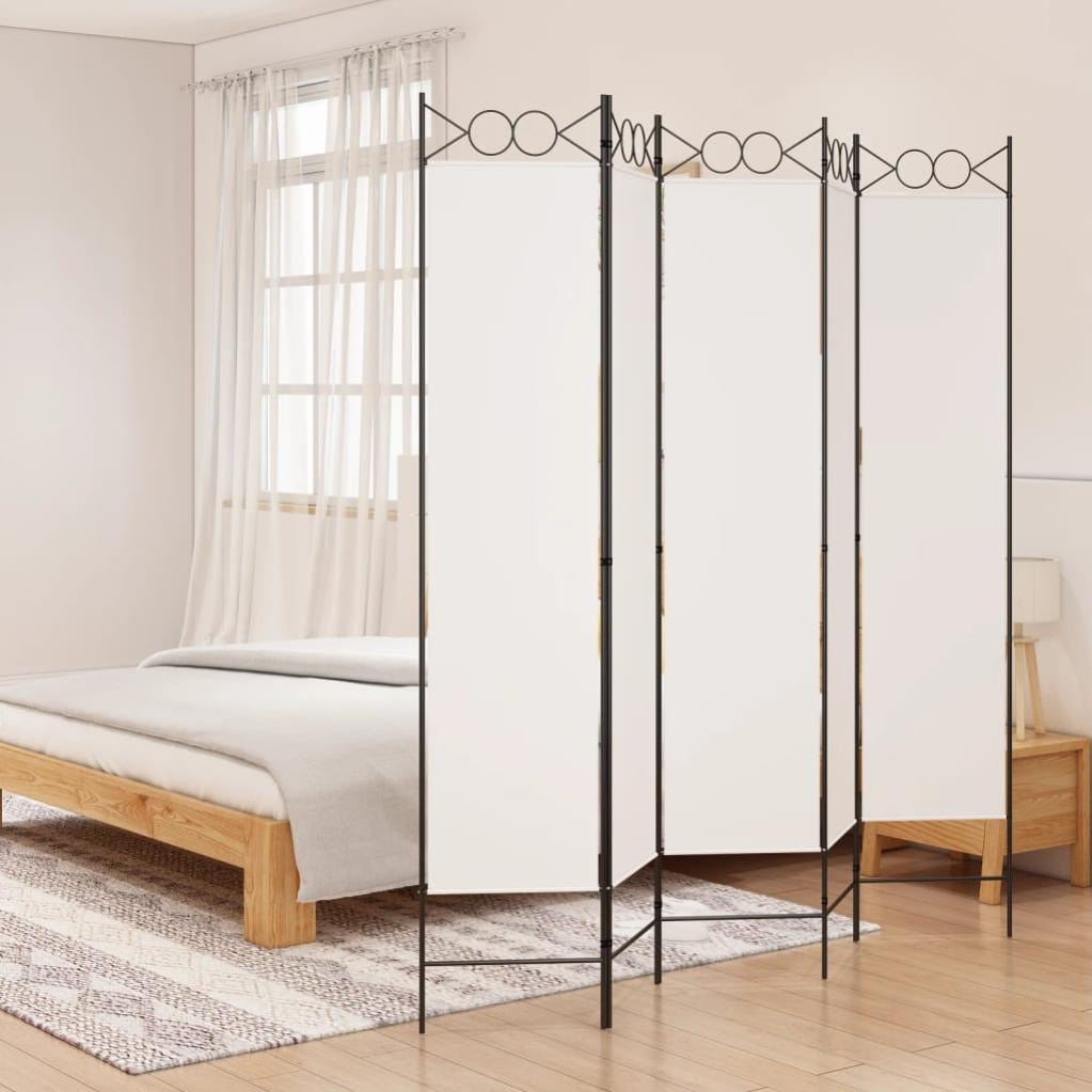 Maison Exclusive - Divisorio a 5 Pannelli Marrone 200x220 cm in Tessuto