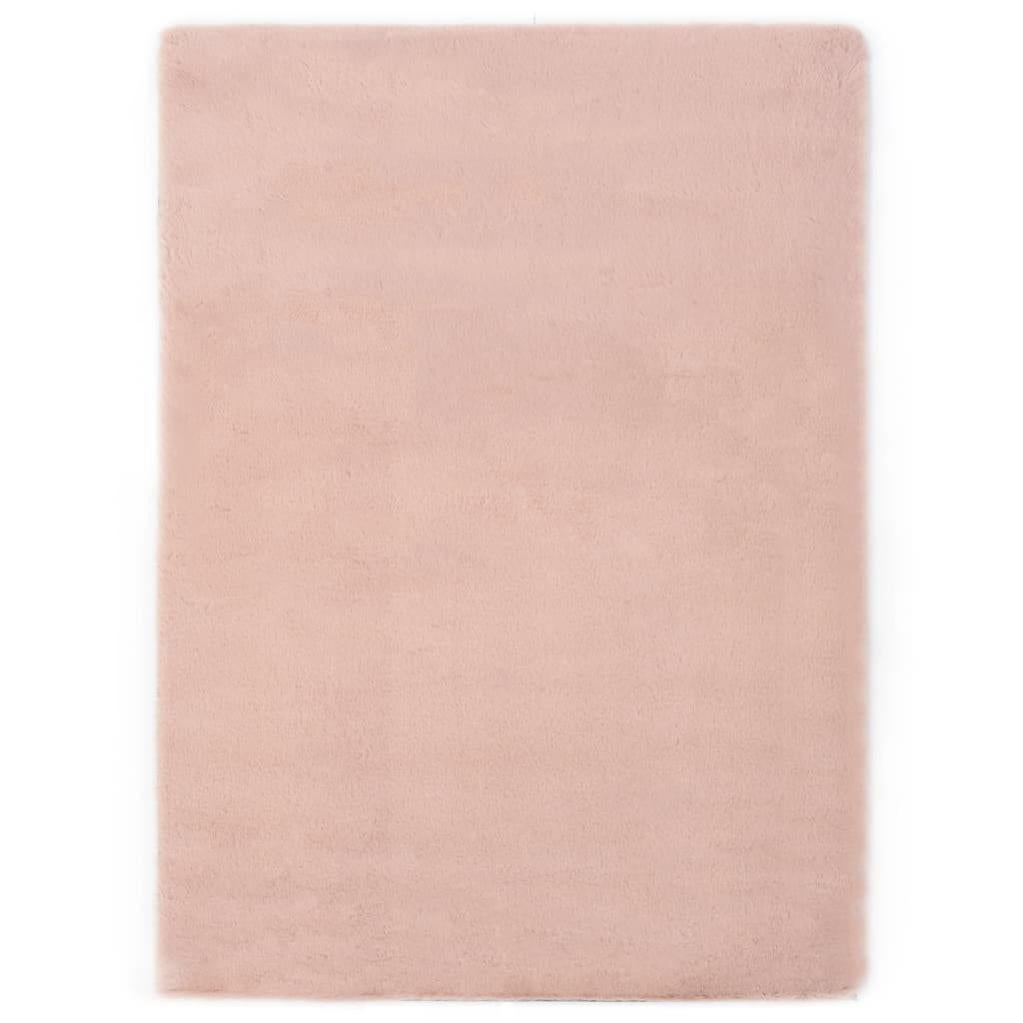 Coperta Mellowdy In Finta Pelliccia Di Coniglio - Rosa Loto 60x80 Cm - Morbida E Setosa Per Divano E Letto