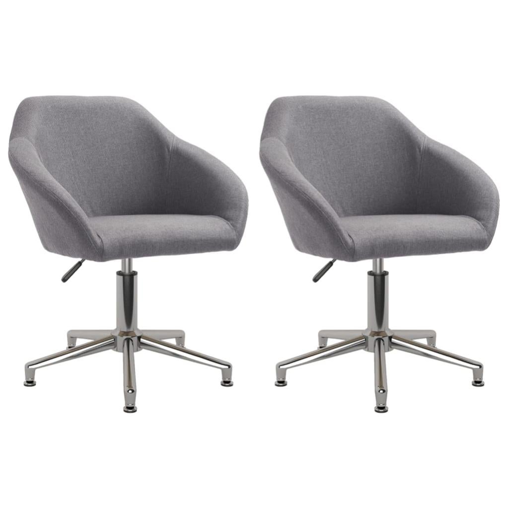 Sedie Girevoli Da Pranzo Moderne In Tessuto Set Di 2 Sedute Imbottite Gambe In Metallo Nero Beige Sardoal 85347603