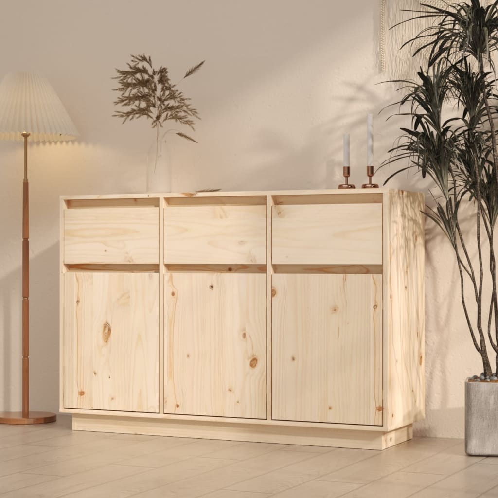 Maison Exclusive Aparador de madera maciza de pino 110x34x75 cm
