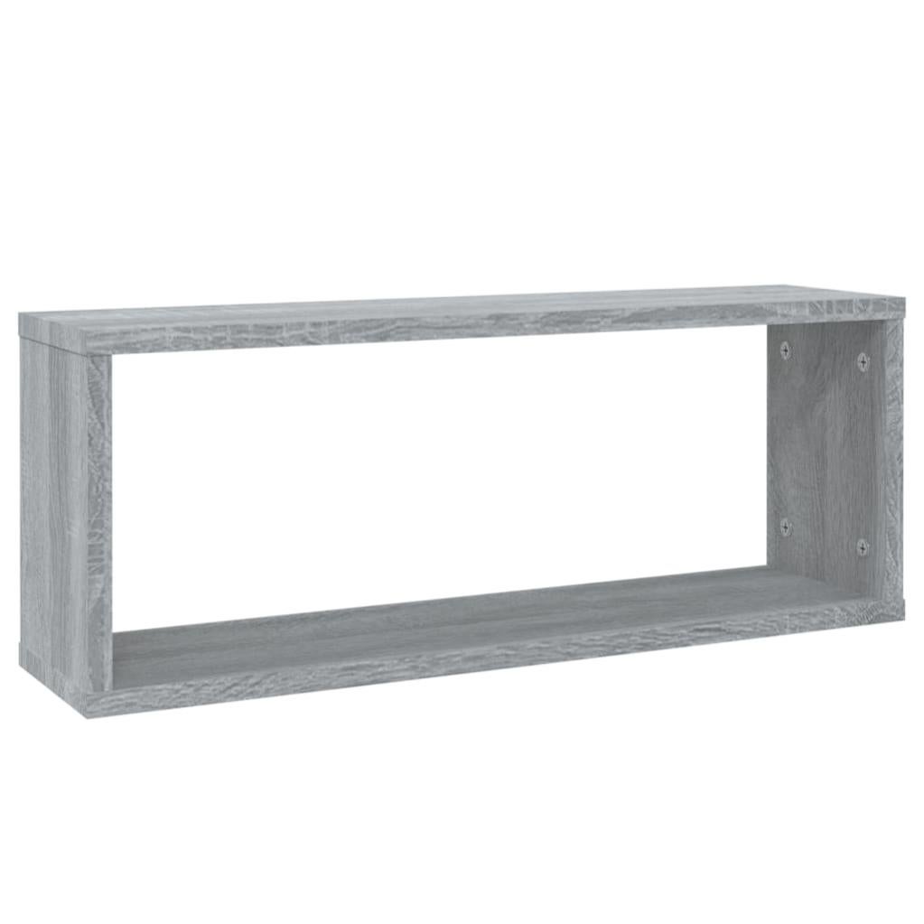 Set 6 Pz Mensole Parete con Aste Grigio Sonoma Legno Multistrato CFW43962