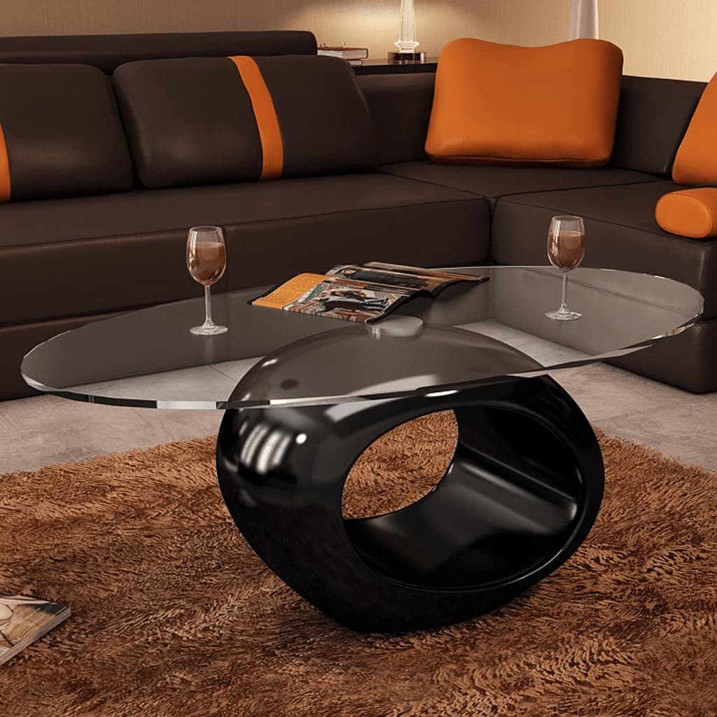Tavolo da salotto caffè design moderno nero 65x65x40 cm