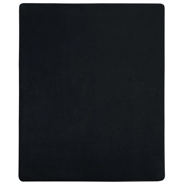 Maison Exclusive Sábana bajera jersey algodón negro 140x200 cm