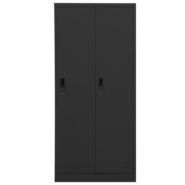 Maison Exclusive Armario de madera contrachapada negro 90x52x200 cm