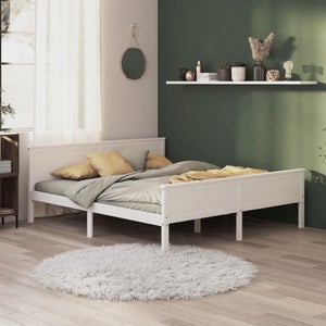 Estructura de cama de madera maciza de pino 160x200 cm - Conforama