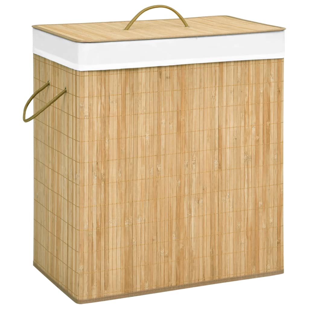 Cesto para ropa sucia Homcom bambú natural 40x30x60 cm_850-017