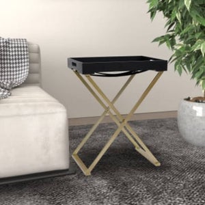 Table de canapé plateau de lit pliable en bois MDF pour PC et tablette - cm  53x22