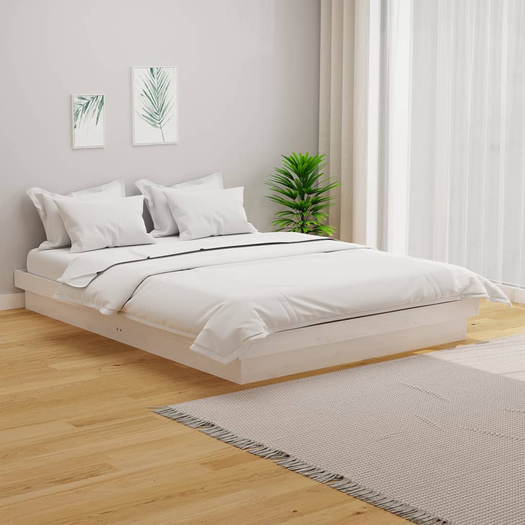 Maison Exclusive Cabecero de cama con mesitas madera contrachapada blanco