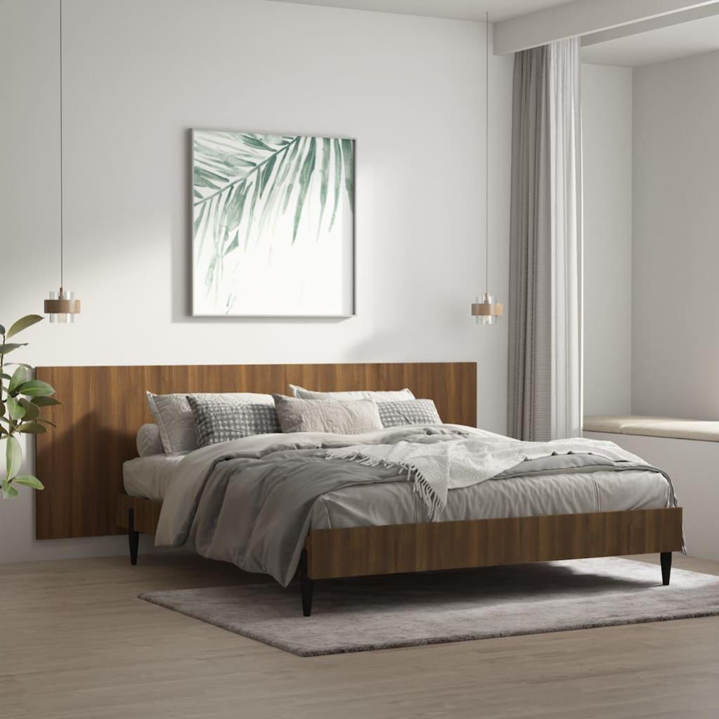 Maison Exclusive - Testiera Letto Rovere Marrone 240x1,5x80 cm Legno ...
