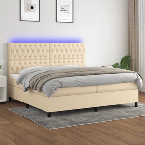 Maison Exclusive - Lit à sommier tapissier avec matelas Cappuccino 200x200  cm