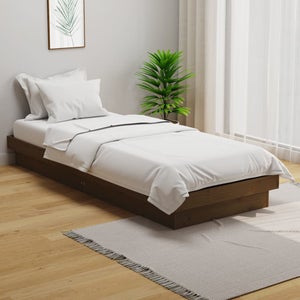 Maison Exclusive Estructura de cama individual madera maciza blanca 90x190  cm