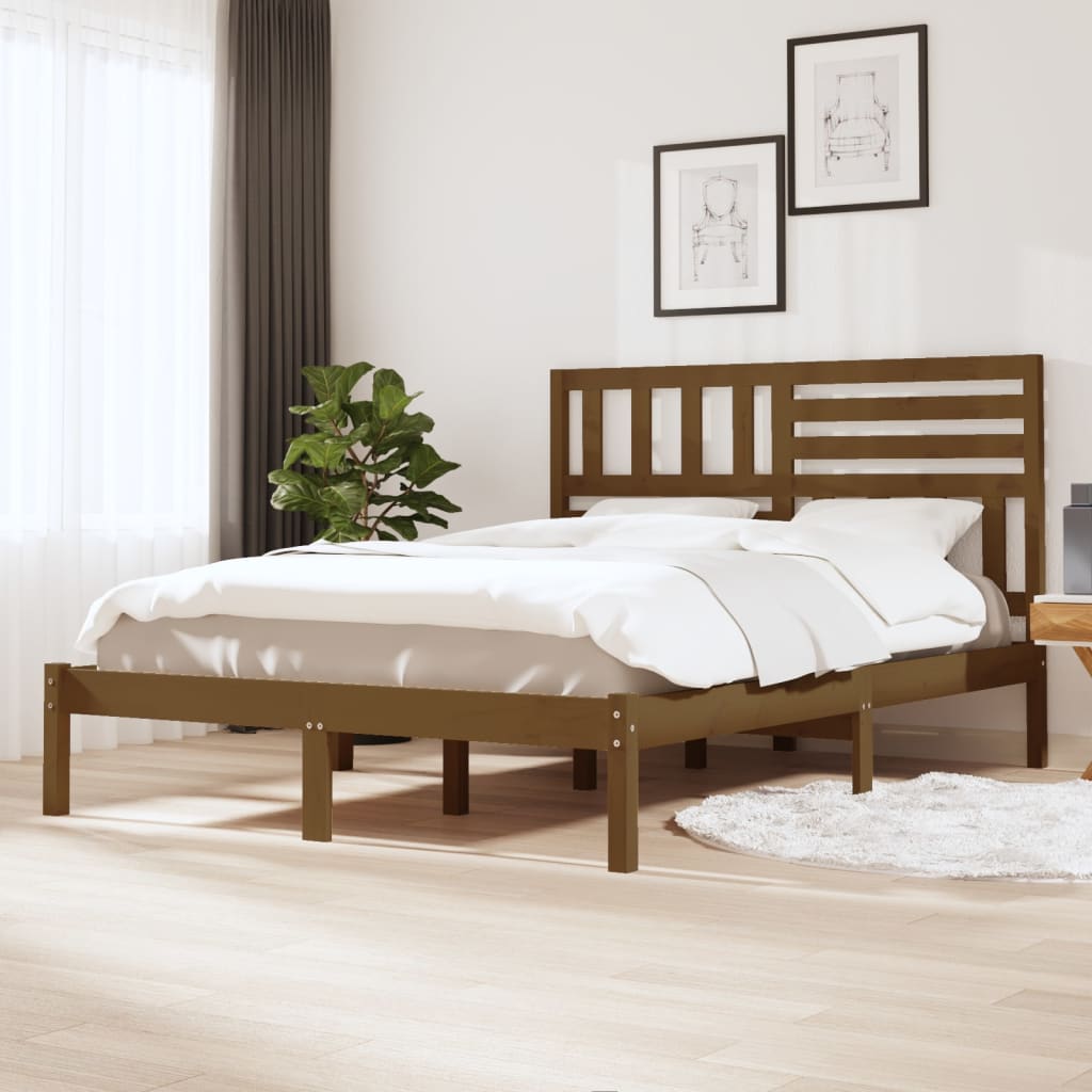 Maison Exclusive Estructura de cama madera maciza de pino 135x190