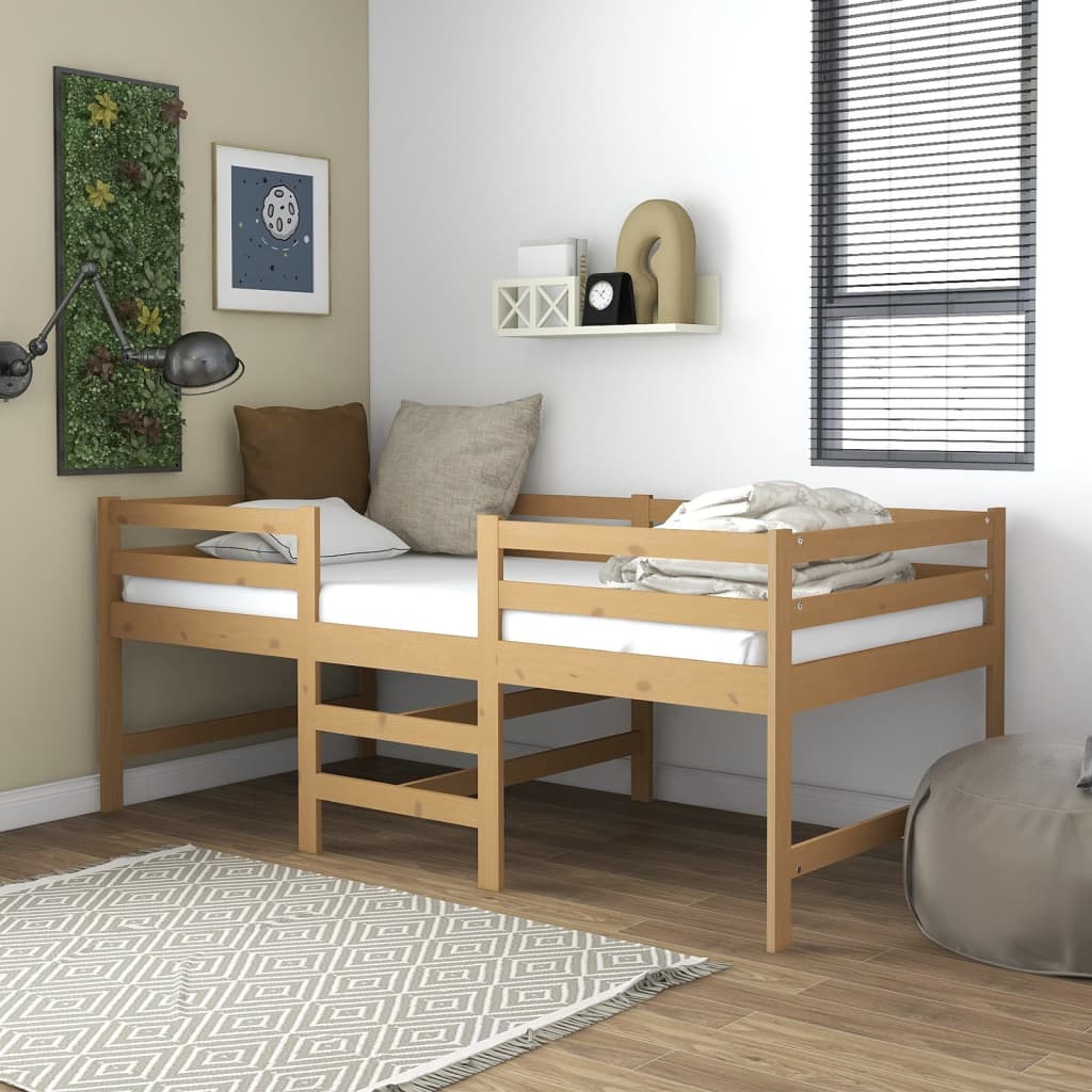 Maison Exclusive - Estructura de cama individual con cajones marrón miel  90x190 cm
