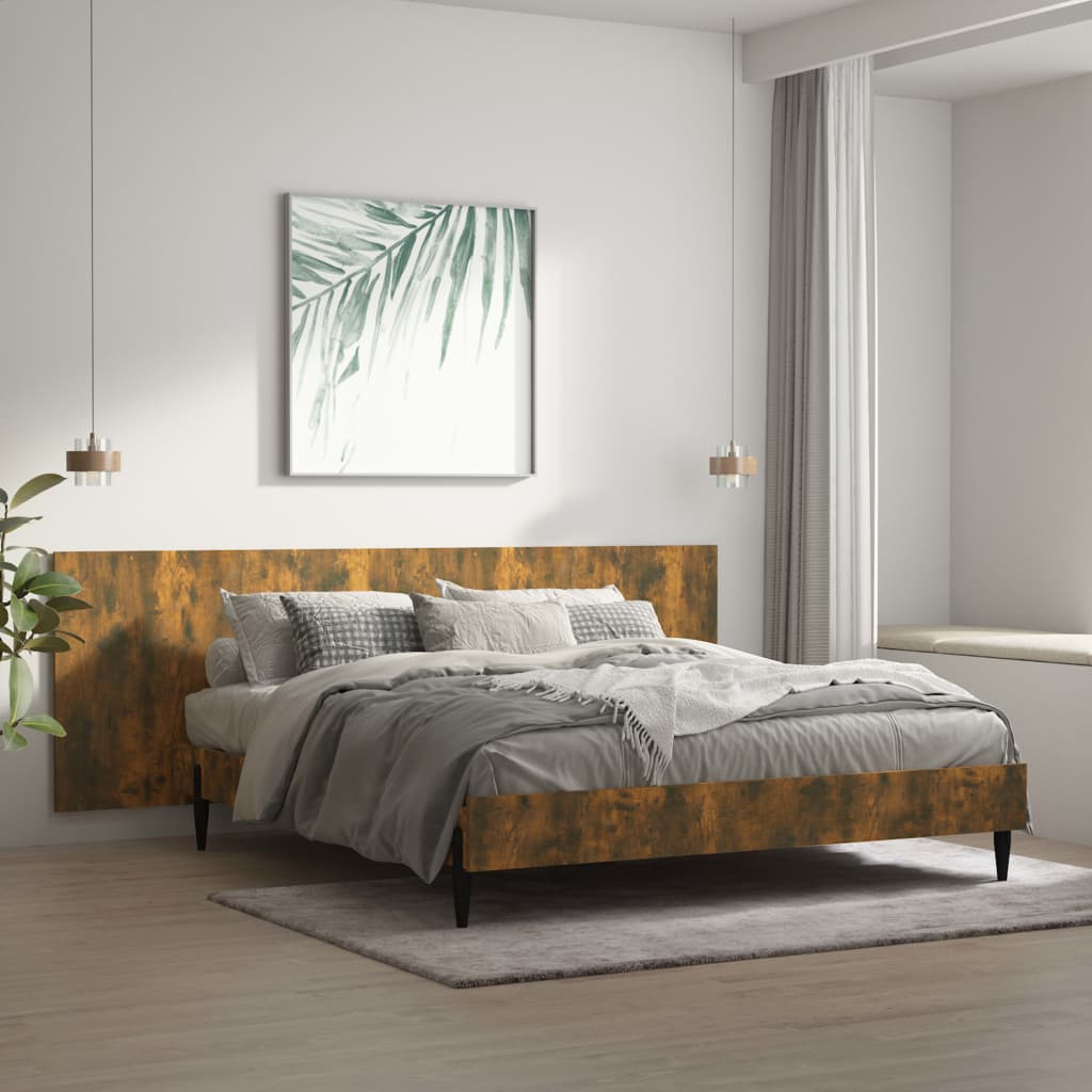 Maison Exclusive Cabecero de cama con mesitas madera contrachapada blanco