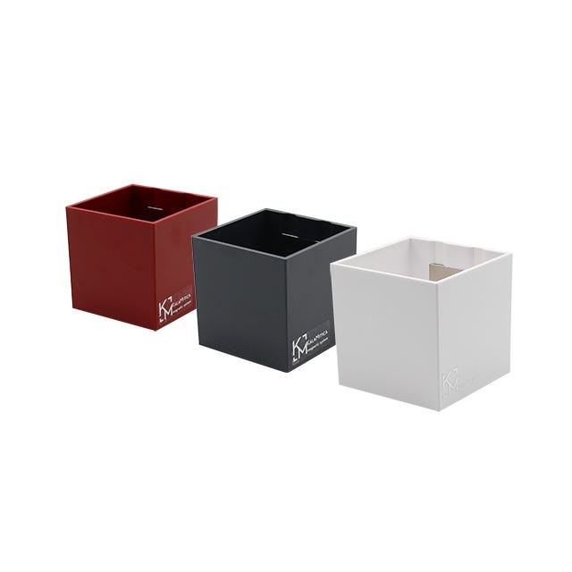 KalaMitica - 3 Cubes Magnétiques - Accessoires de Rangement pour Tableau  Magnétique, Cache-Pot avec Aimant pour Pots de 6 cm – Blanc, Rouge, Plomb