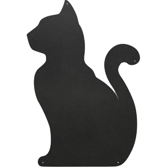 KalaMitica – Lavagna Magnetica da Parete 56 x 38 cm – Scrivibile e Cancellabile con Gessetti – Gatto – Nero Antracite, con Vernice Riciclata