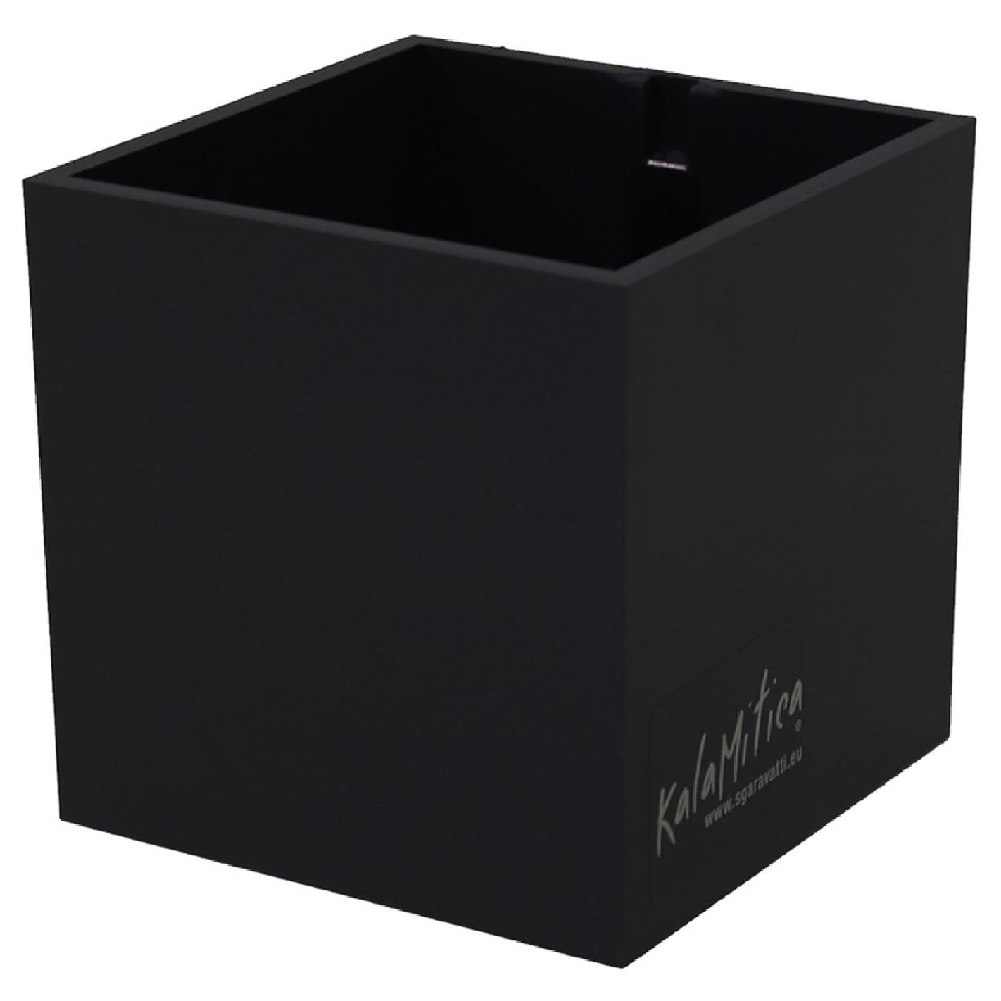 KalaMitica - Cube Aimanté pour Tableau Magnétique - Boîte de Rangement avec  Aimant ou Cache-Pot Mural pour Pots de 9 cm – Noir
