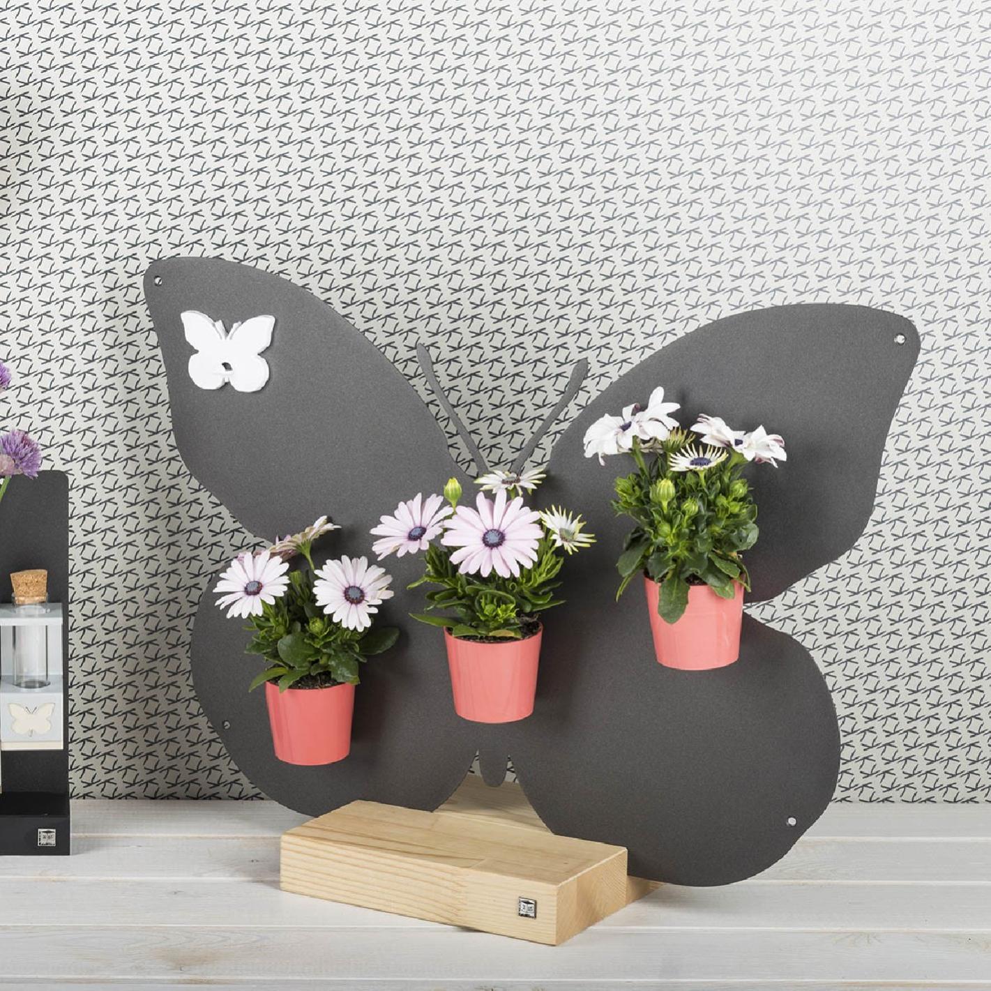 Lavagna Magnetica KalaMitica Farfalla - 56x38 Cm, Nero Antracite - Scrivibile Con Gessetti - Foto 8