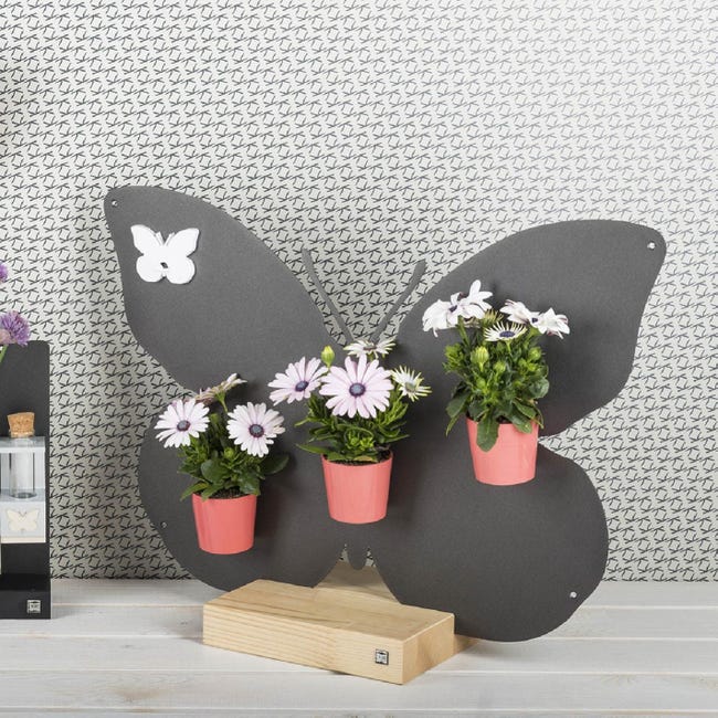 Lavagna Magnetica KalaMitica Farfalla - 56x38 Cm, Nero Antracite - Scrivibile Con Gessetti - Foto 8