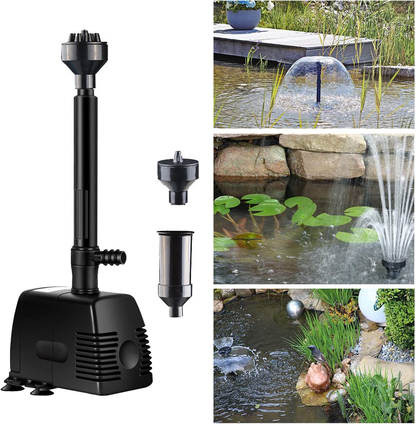 Pompe à eau solaire pour fontaine, bassin ou jardin avec câble de 5m -  Linxor