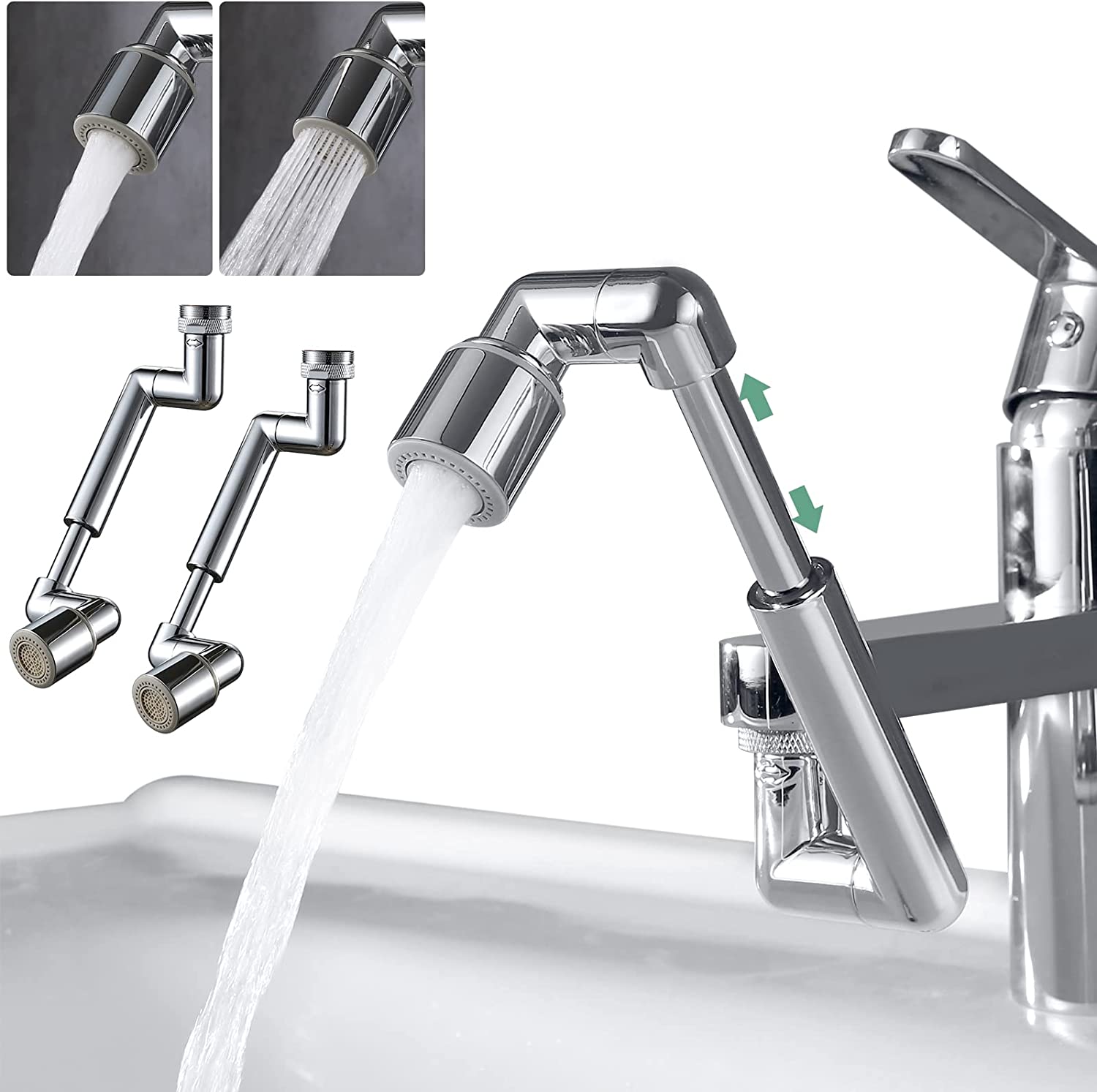 Acheter Tête de pulvérisation de robinet à Rotation universelle de 1440 °,  pour robinets d'extension, buse de barboteur d'aérateur, robinet de  cuisine, bras de Robot de lavabo