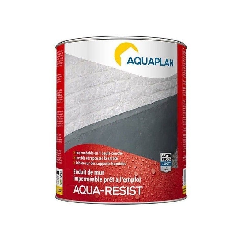 Aqua-Resist - Enduit mural imperméable - Aquaplan - 0,75 L