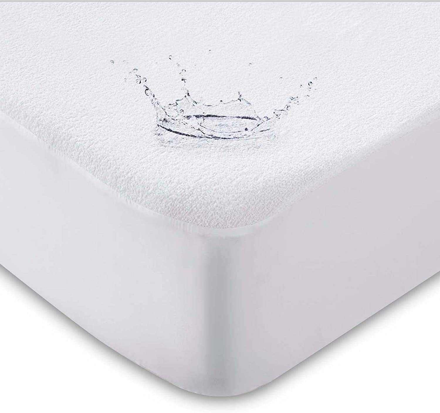 Protector Colchón 90x190/200 Impermeable y Transpirable de Rizo, Lavable,  Elástico, Ajustable y Absorbente