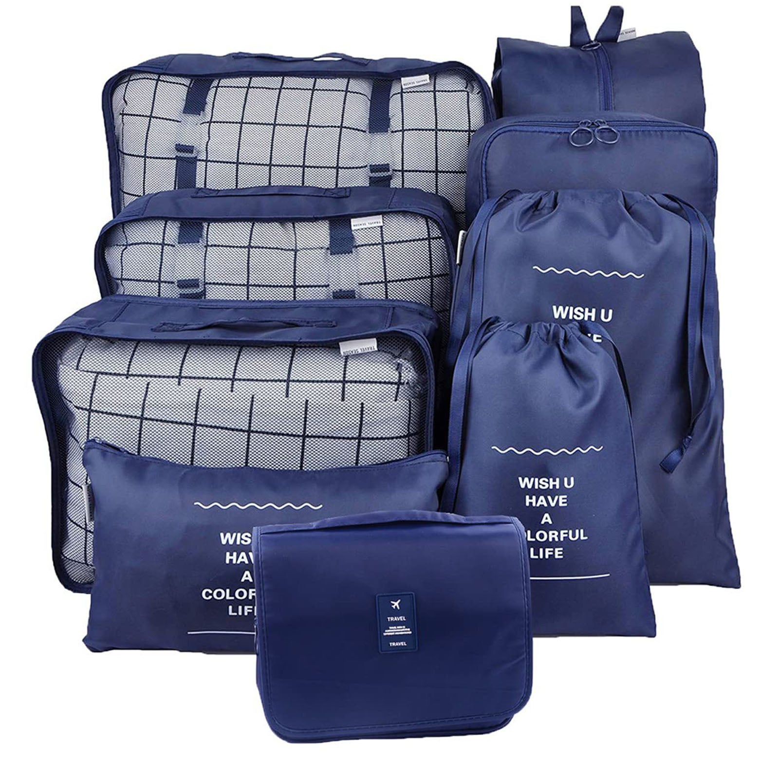 Acheter 6 pièces ensemble de sacs de rangement de voyage pour vêtements  organisateur bien rangé armoire valise pochette unisexe multifonction  emballage Cube sac Kit de voyage