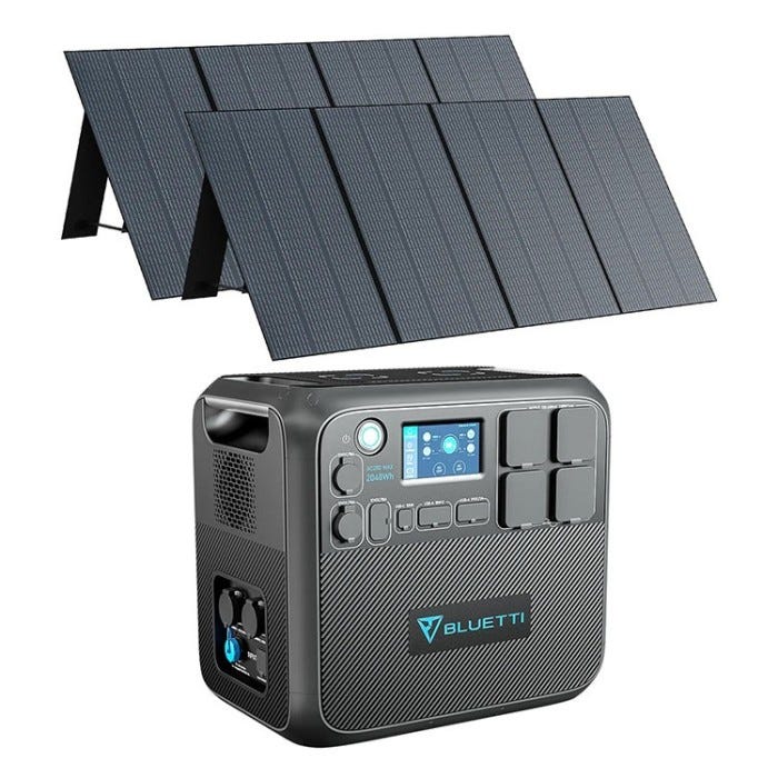 BLUETTI AC200Max+2xPV350 Kit Generador Solar