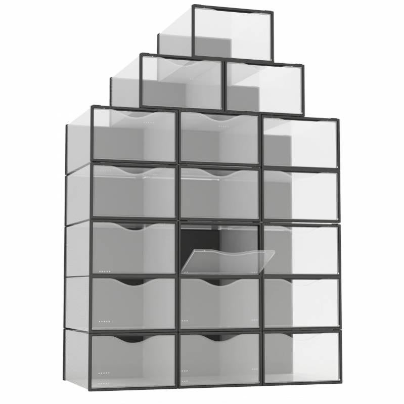 HOIDEC Scatole Per Scarpe, 12 Pezzi, Scatole Portaoggetti Per Scarpe